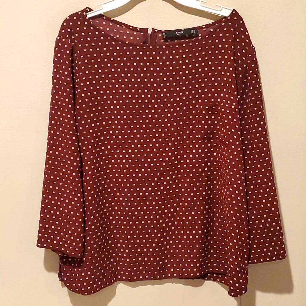 ❤ZARA MNG FLOWY TOP/SHIRT, SIZE MEDIUM